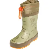 Playshoes Regenlaarzen kaki / olijfgroen / lichtoranje