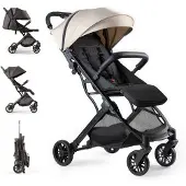 Interbaby Kinderwagen Minimum Plus Space, beige, met vering
