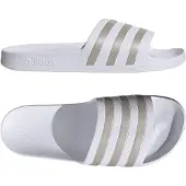 Adidas Muiltjes 'Adilette Aqua' zilver / wit