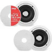 Pyle PDIC60, 2.0 kanaal(en), Kabel, 125 W, 65 - 22000 Hz, 4-8 Ohm, Wit