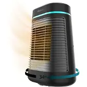 Cecotec ReadyWarm 1550 Max Ceramic Rotate Smart, Keramische verwarming, 12 uur timer, Geschikt voor binnen, vloer, tafel, zwart, LED