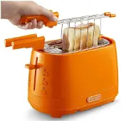 De'Longhi CTLAP2203.O, 2 sleuven, Oranje, Knopbediening, Hendel, 550 W, 180 mm, 300 mm
