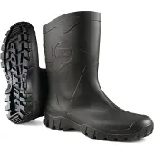 Dunlop Regenlaars "Dee", halfhoge waterdichte regenlaars, zwart, maat 43