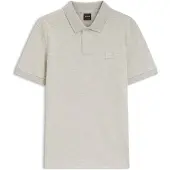 BOSS Heren Polo Passenger beige (M), Casual, Katoen, Korte mouwen 50507803