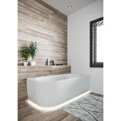 Riho Desire Corner Halfvrijstaand Bad 184x84cm - Acryl - Links - Wit - LED Verlichting - Baden, Halfvrijstaande Baden - 8714148580158