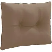 vidaXL Rugkussen PUTTEN 100% Polyester Taupe 60 x 40 x 10 cm