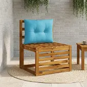 vidaXL Rugkussen PUTTEN 100% Polyester Lichtblauw 50 x 40 x 10 cm