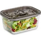 Caso VacuBoxx Eco L: Vacuümversluitbare vershoudcontainers van borosilicaatglas met plastic deksel