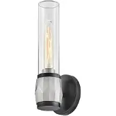 HINKLEY LED Wandlamp Ellison | 1X E27 Max 40W | Black with Brushed Nickel