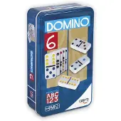 Cayro Domino Dubbel 6 Kleur Tin