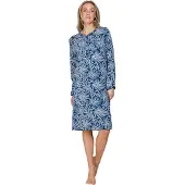Pastunette Nachthemd 'Nordic Bloom' lichtblauw / donkerblauw
