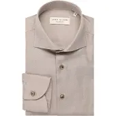 John Miller Overhemd Tailored Fit New beige strijkvrij