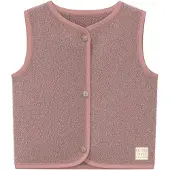 s.Oliver teddy gilet - oudroze Effen - maat 86 | Gilet van