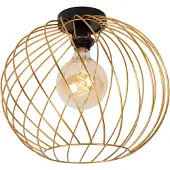 Lucide DANZA - Plafonnière - Ø 40 cm - 1xE27 - Mat Goud / Messing