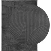 vidaXL Vloerkleed IZA laagpolig Scandinavisch 240x340 cm antraciet