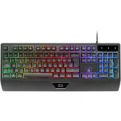 Mars Gaming MK124, Volledige grootte (100%), Kabel, USB, Membraan toetsen, RGB LED, Zwart