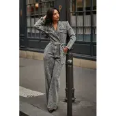 Freebird Dames Jumpsuits Yael Stud - Grijs - Maat XS