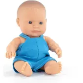 Miniland baby pop, Europees jongetje, 21 cm, multicolor, educatief speelgoed