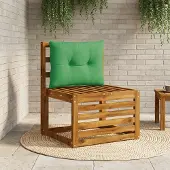 vidaXL Rugkussen PUTTEN 100% Polyester Groen 60 x 40 x 10 cm