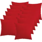 vidaXL Kussensloop 12 st HEERLEN Rood 45 x 45 cm Stof