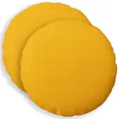 vidaXL Kussensloop 2 st HEERLEN Licht Geel Diam. 40 cm Stof