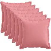 vidaXL Kussensloop 6 st HOUTEN Roze 50 x 50 cm Faux Linnen
