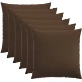 vidaXL Kussensloop 6 st HEERLEN Bruin 70 x 70 cm Stof