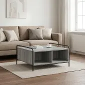 vidaXL Salontafel Grijs Sonoma 50 x 49 x 41 cm Bewerkt hout