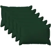 vidaXL Kussensloop 6 st HOUTEN Donkergroen 50 x 80 cm Faux Linnen