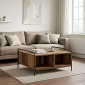 vidaXL Salontafel Oud hout 50 x 49 x 41 cm Bewerkt hout