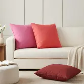 vidaXL Kussensloop 2 st HEERLEN Rood 65 x 65 cm Polyester