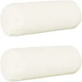 vidaXL Kussensloop 2 st HEERLEN Wit Ø 15 x 40 cm Stof