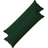 vidaXL Kussensloop 2 st HOUTEN Donkergroen 40 x 145 cm Faux Linnen