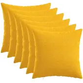 vidaXL Kussensloop 6 st HEERLEN Licht Geel 30 x 30 cm Stof