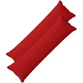 vidaXL Kussen met kussen HOUTEN 2 st Rood Faux Linnen