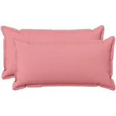 vidaXL Kussen met kussen HOUTEN 2 st Roze Faux Linnen