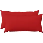 vidaXL Kussensloop 2 st HEERLEN Rood 40 x 70 cm Stof