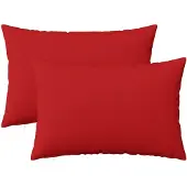vidaXL Kussensloop 2 st HEERLEN Rood 50 x 75 cm Stof