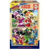 Educa Houten Puzzel 2x16 Stukjes - Muis en Vriendjes