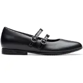 Clarks Finja Wing Y. Kinderen, zwart leer, maat 6,5