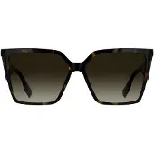 Karl Lagerfeld dameszonnebril KL6207S - Donkerbruin schildpadmotief met bruine overgangsglazen
