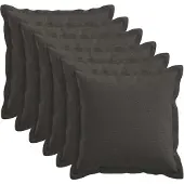 vidaXL Kussensloop 6 st HOUTEN Donkergrijs 50 x 50 cm Faux Linnen