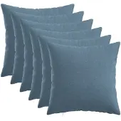 vidaXL Kussen met kussen HEERLEN 6 st Jeans Blauw Stof