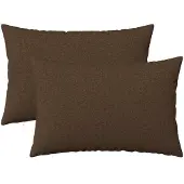 vidaXL Kussensloop 2 st HEERLEN Bruin 50 x 70 cm Stof