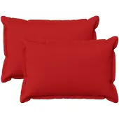 vidaXL Kussensloop 2 st HOUTEN Rood 30 x 50 cm Faux Linnen