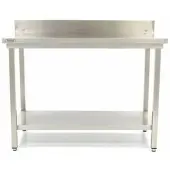 Maxima Roestvrijstalen Werktafel 'Deluxe' met achteropstand 800 x 700 mm