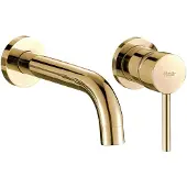 REA Inbouw Wastafelkraan Lungo Gold + Box