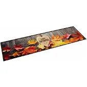 vidaXL Keukenmat wasbaar herfstprint 60x300 cm fluweel
