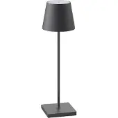 Sigor Nuindie LED oplaadbare tafellamp, USB-C, zwart, IP54, dimbaar Nuindie,, zwart, Woon-/ Eetkamer, Aluminium, Modern