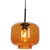 Olucia - ANNIEK - Hanglamp - Oranje / Zwart - Vorm: Rond